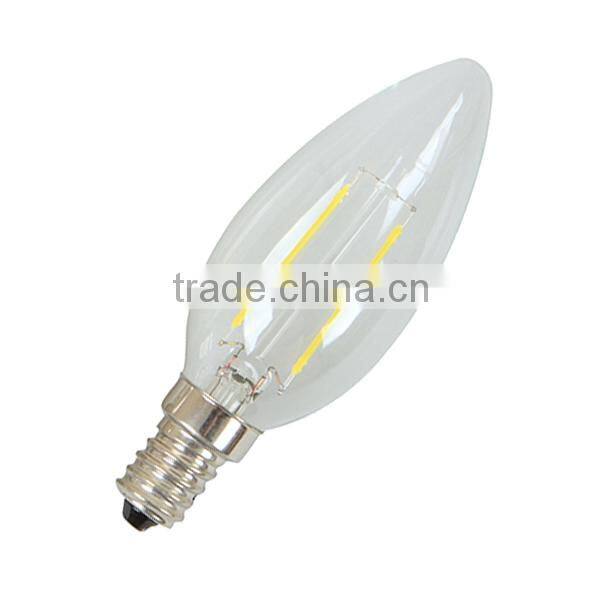 Glass House A55 A60 2W,4W 6W 600lm CE RoHS E27 B22 led filament bulb
