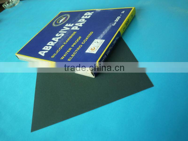 BP62 sandpaper waterproof black silicon carbide kraft paper abrasive paper made in china