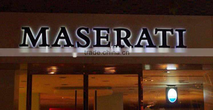 Illuminated metal alphabet letter with led backlit letter sign