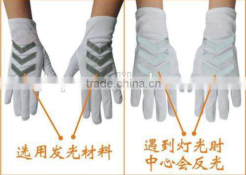 white guard gloves
