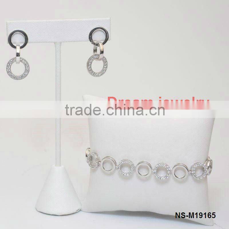 wholesale fashion blue crystal necklace set