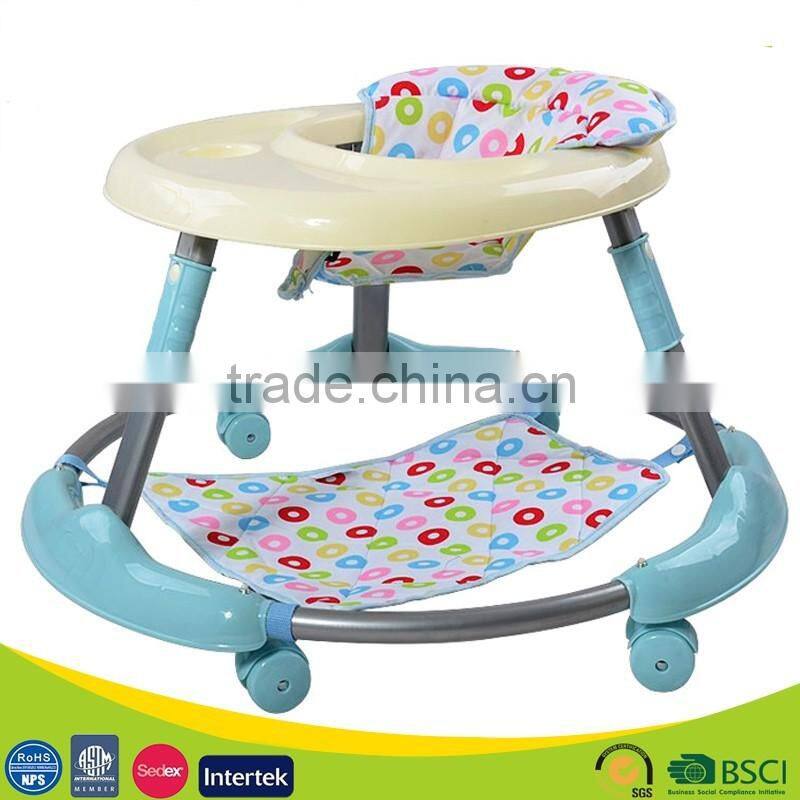 BW-53 360 degree rotating training round baby walker caster wheels
