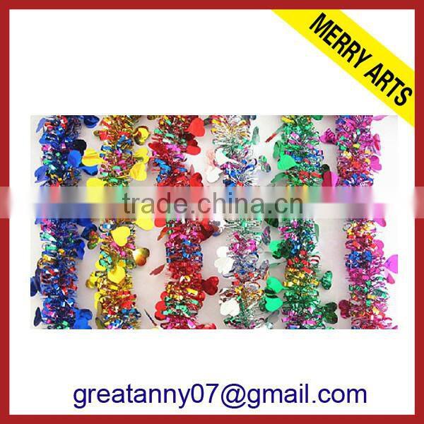 Christmas tree pattern decorated 2015 wholesale tinsel garland