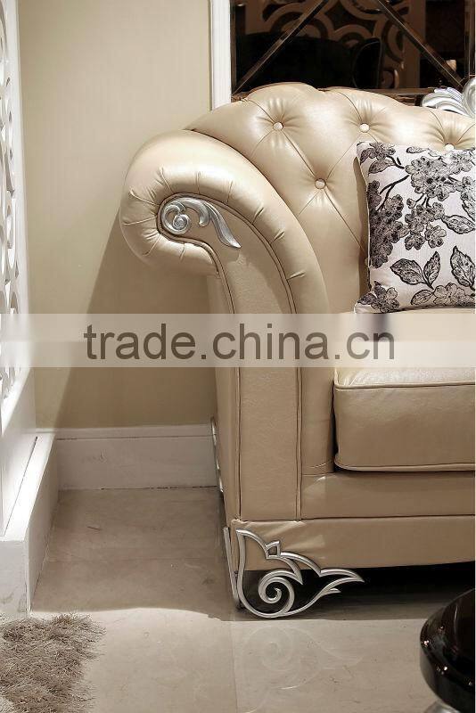 Neo-classical leather single sofa (LS-109-A)