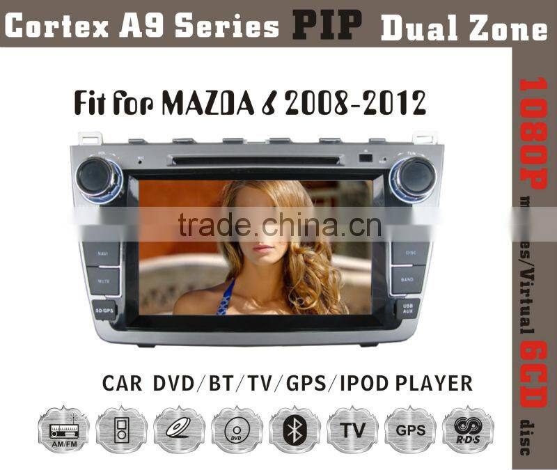 8inch HD 1080P BT TV GPS IPOD Fit for MAZDA 6 2008-2012 car dvd gps wifi