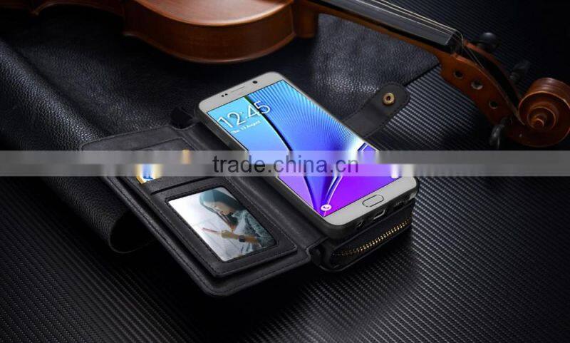China Manufacturer Wholesale PU Wallet Case For Samusng note 5