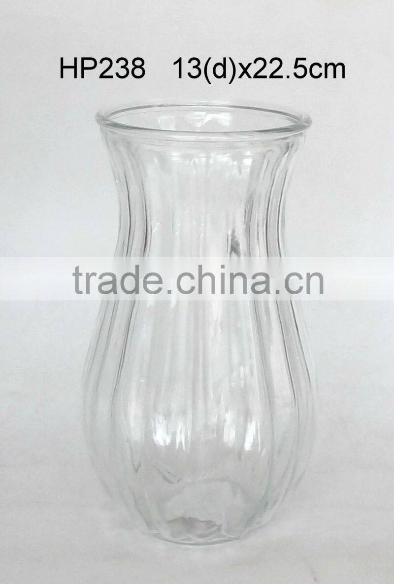 HP255 clear glass vase