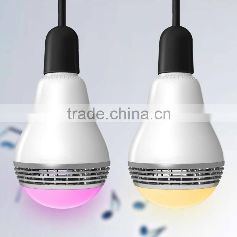 Creative smart bluetooth speaker with led light bulb