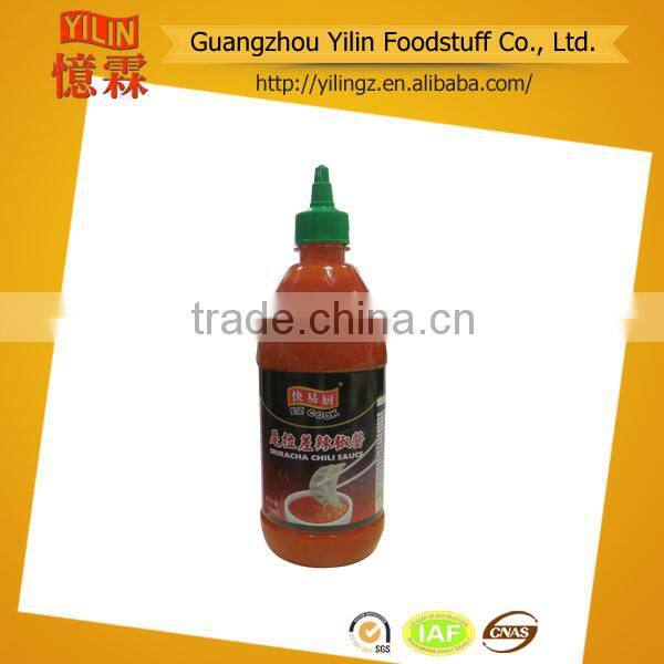 2015 hot selling 485g red thai sriracha chili sauce