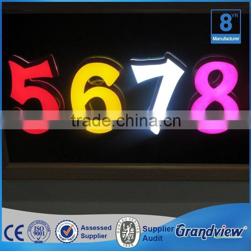 Wall mounted high brightness 3d led acrylic letter signs holder