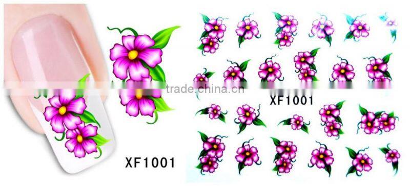 2016 newest XF series water nail art sticker transfer printing water decals nail art decoration