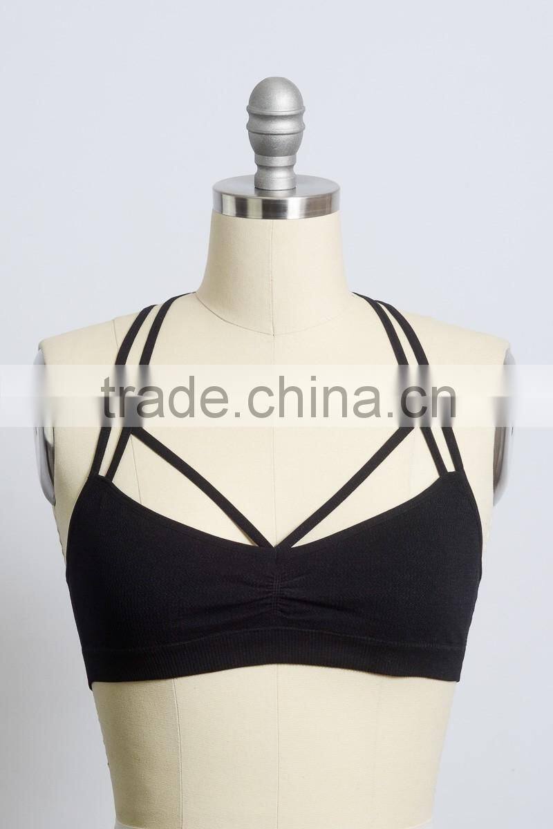 2016 Spring Fashion Ladies Bra, Seamless Double Strap Bralette