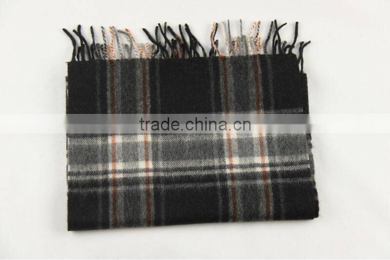 Popular twill silk scarf, scarf with tassels, 100% wool knitted scarf