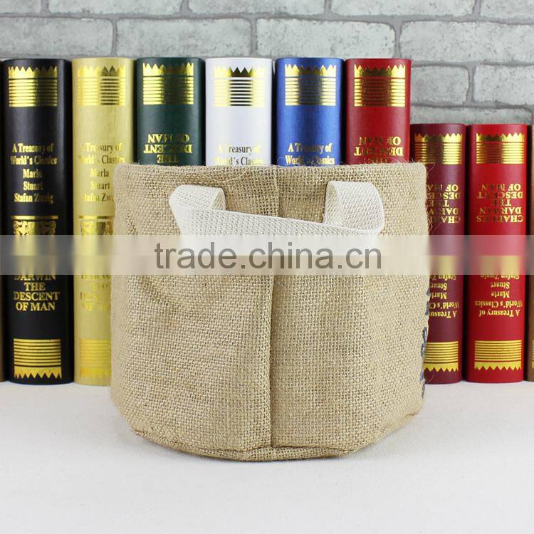 2015 new Creative jute ZAKKA finishing sundry Storage barrel