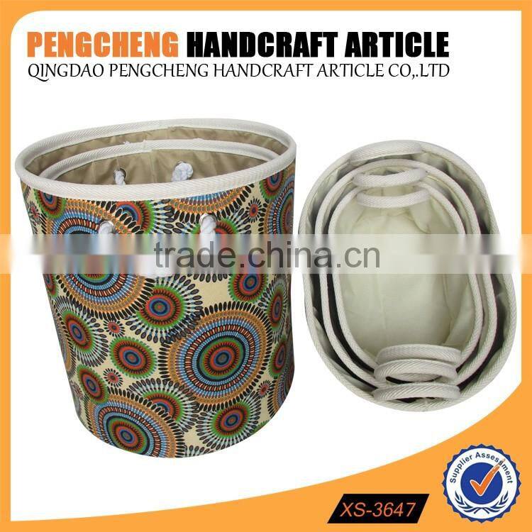 Round storage box set of five