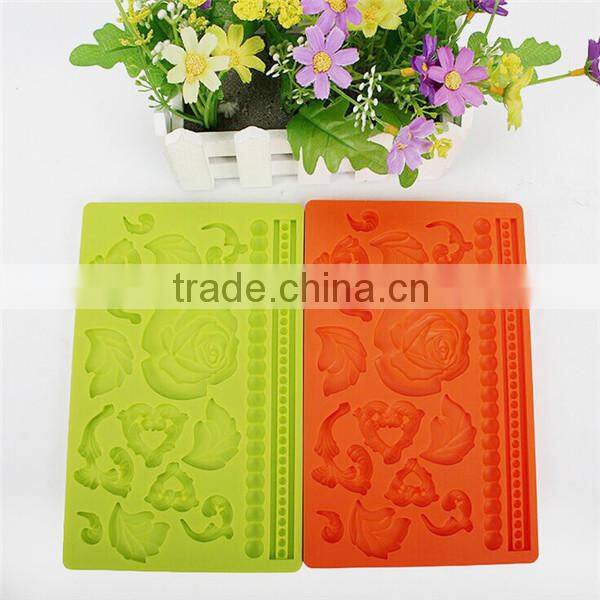 Beautiful flower leaf shaped silicone decorating cake tools