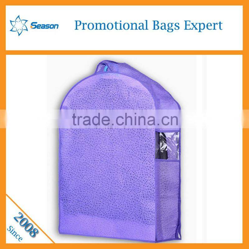 2016 Cheap High Quality Custom logo print fabric fodable garment bag
