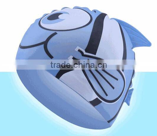 Animal Pattern Cartoon Silicone Kid Children Swimming Bathing Head Cover Cap Hat