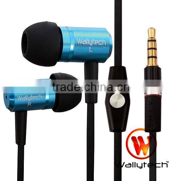 Flat cable Earbuds With Mic