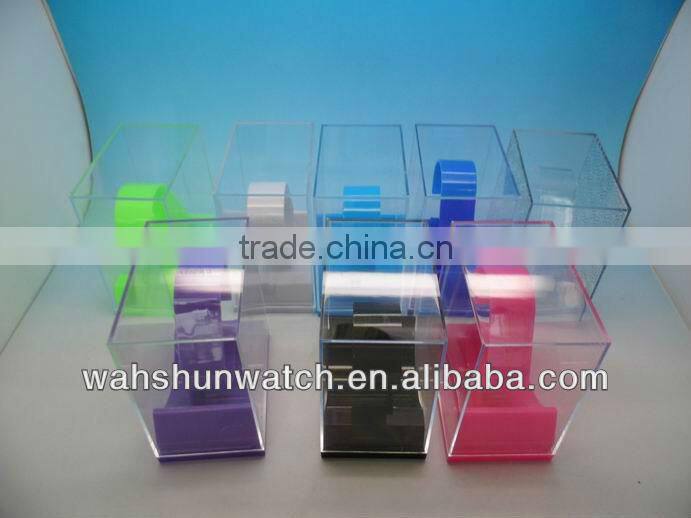 clear plastic watch box