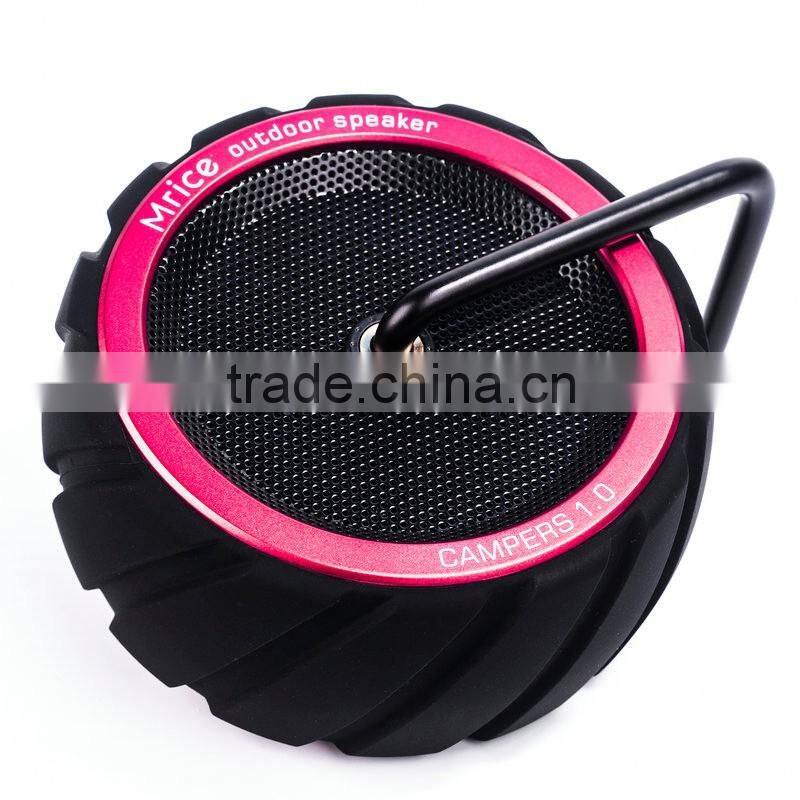 Hot sale Campers 1.0 Tire Wireless Speaker Splashproof Outdoor Portable Bluetooth Waterproof Speaker with MIC