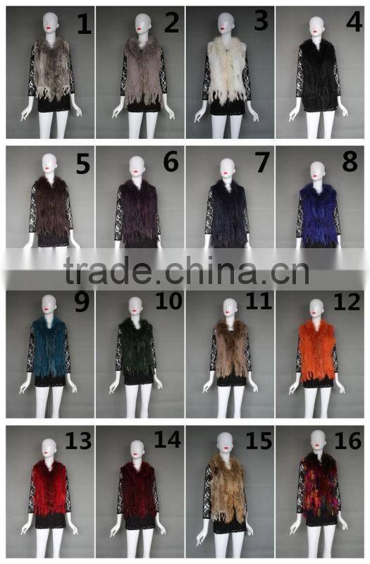 Rabbit Hooded Fur Cape /Shawl with Tassels for ladies