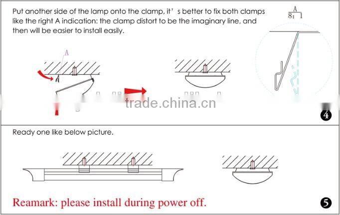 CE, TUV approved 4 foot led wide tube light 36w