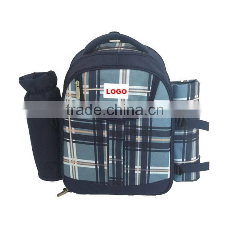 Enrich Picnic Backpack With Cooler Compartment,outdoor person picnic set for 2 person