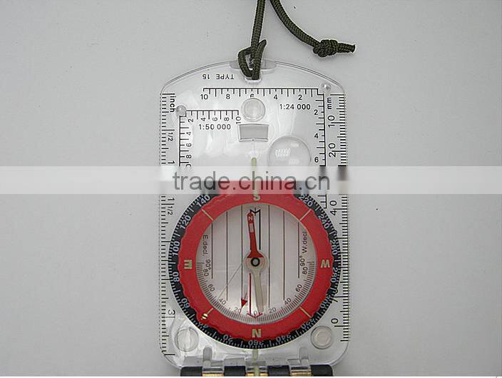 Outdoor Hiking Camping Pocket camping Map Compass with mirror