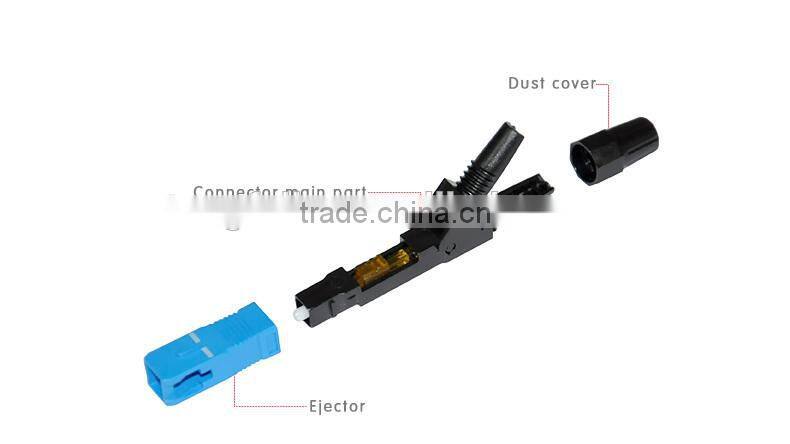 SC APC fiber optic fast connector/quick assembly connector/field assembly connector