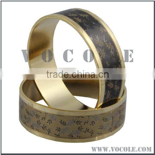 Factory Supply Stainless Steel Enamel Bangle Bracelet
