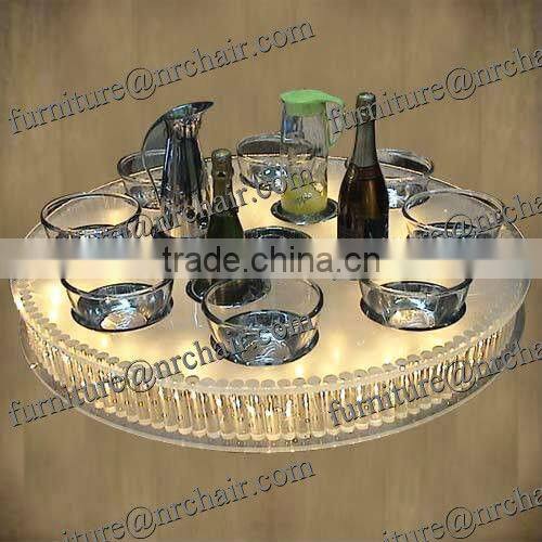 shanghai commercial furniture event rental Acrylic LED Spinner Lazy Susan