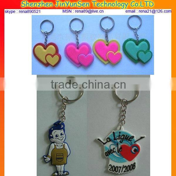 Promotional 3d soft custom pvc keychain