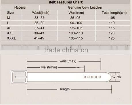 Custom genuine leather belts with your color and company logo