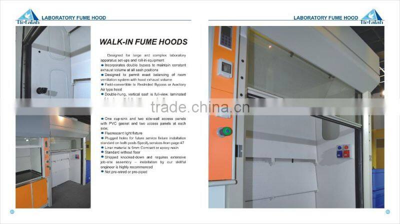 Commercial Ventilation System Exhaust Fume Hood Vertical Laminar Flow Cabinet