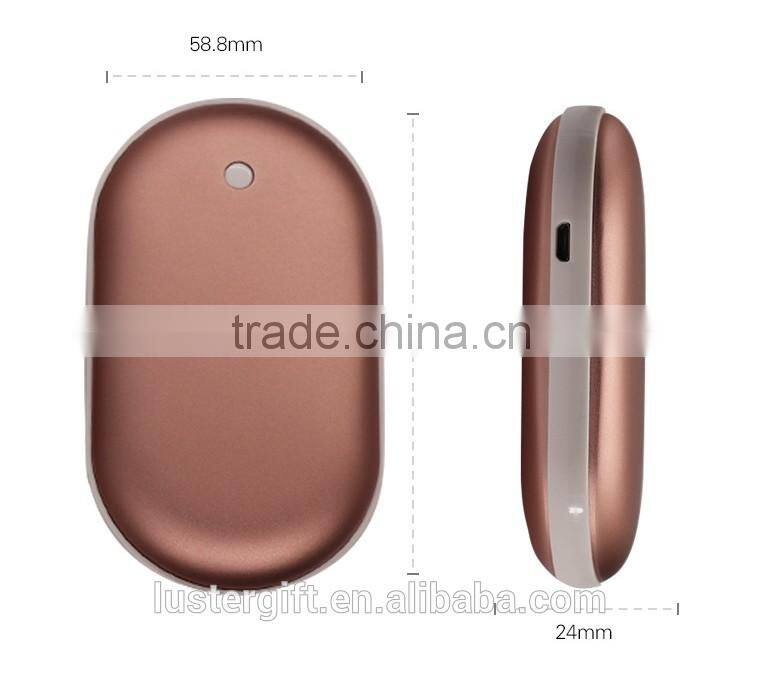 New hot products 5000mAh battery charger with hand warmer Li-polymer battery power bank