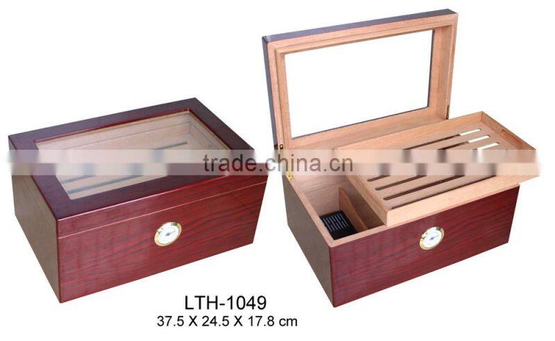 personalized wooden cigar humidor