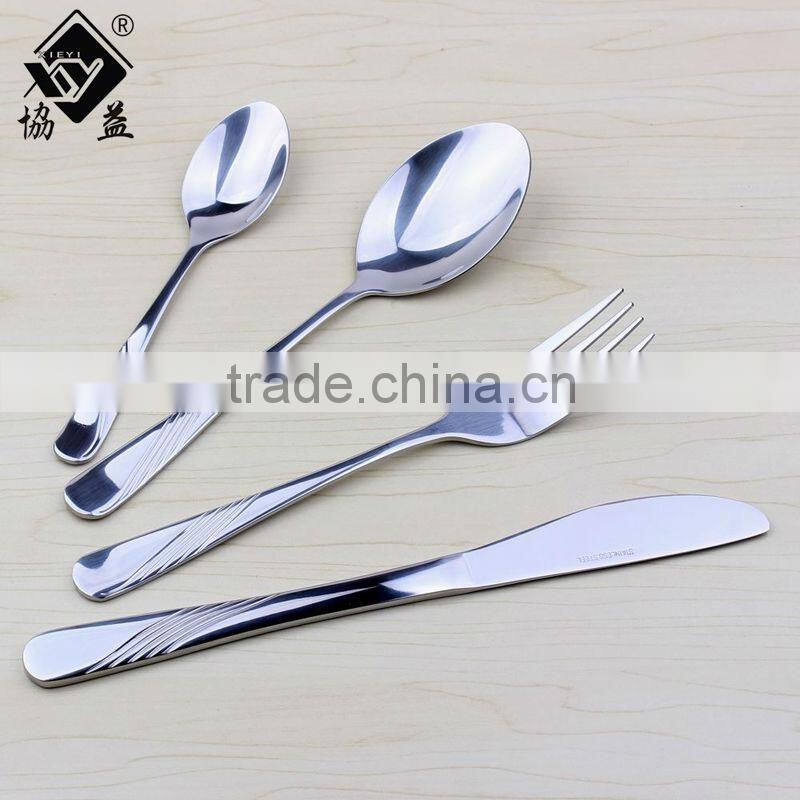 Fasion Design Moden Mirror Polish Wholesale Stainless Steel Dinnerware