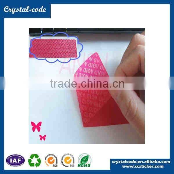 Security tape tamper proof warranty void if removed label