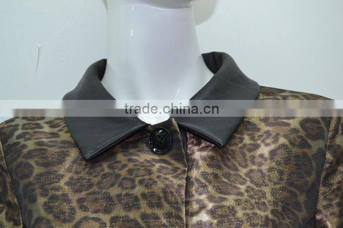 Leopard Printed women summer coat thin trench coat for office wearing