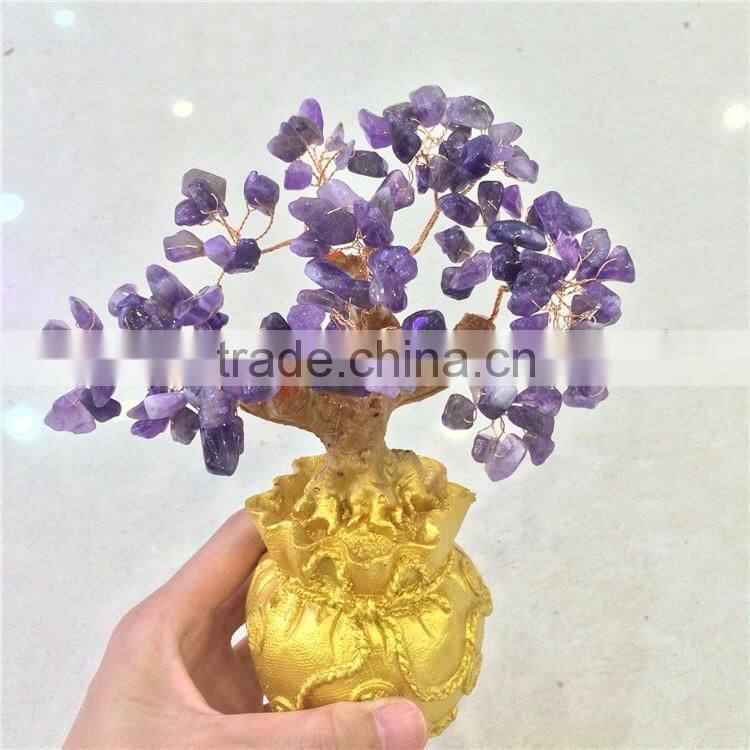 Natural Crystals Beautiful Crystal Tree Feng Shui Ornaments