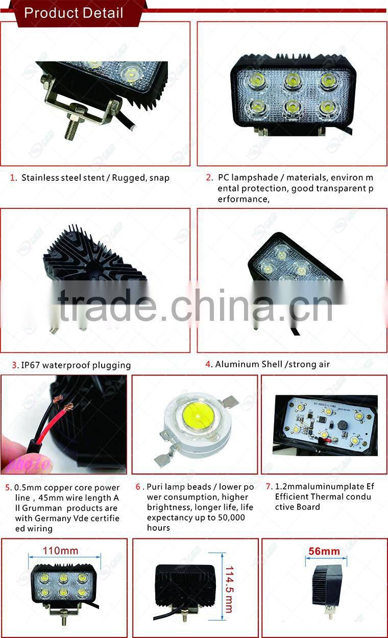 18w LED Work Light,daytime running light,driving light