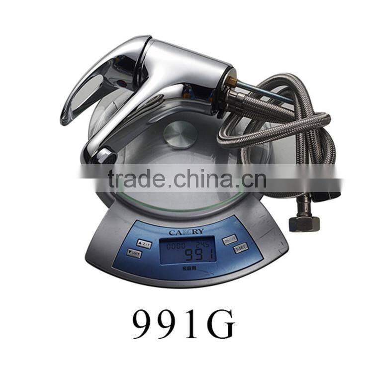 QL-0582 hot and cold brass polished nickel bathroom basin faucet mixer