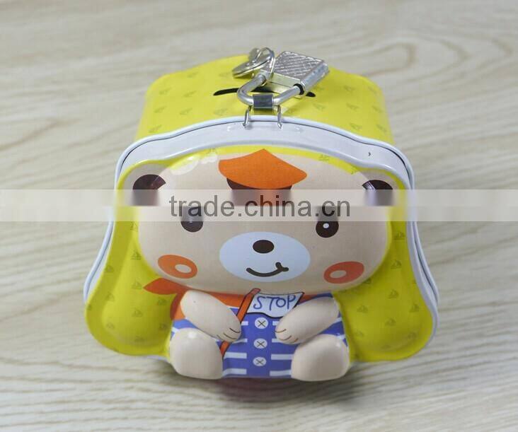 Hot sale Piggy bank/Cartoon style material metal Piggy bank