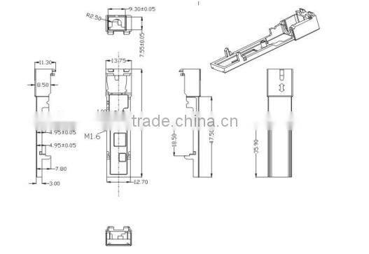 sfp module high quality sc connector sfp transceiver 1.25g sfp bidi 40km sc