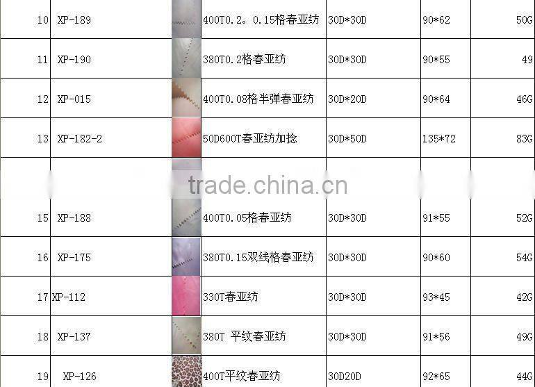 100% Polyester Superfine Stripe Pongee Fabric