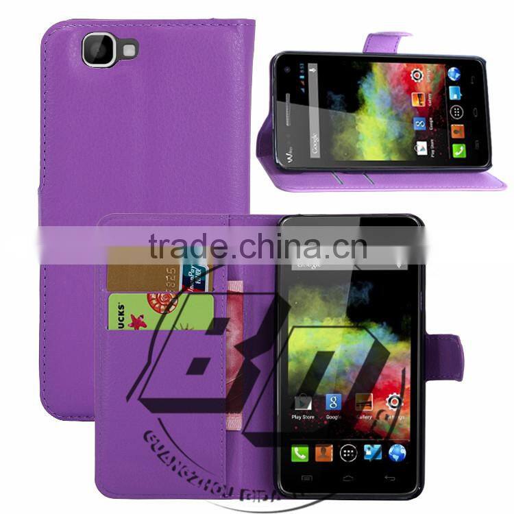 New Arrival Popular PU Leather Wallet Design case Folio Business Style For Wiko Rainbow leather case lowest price