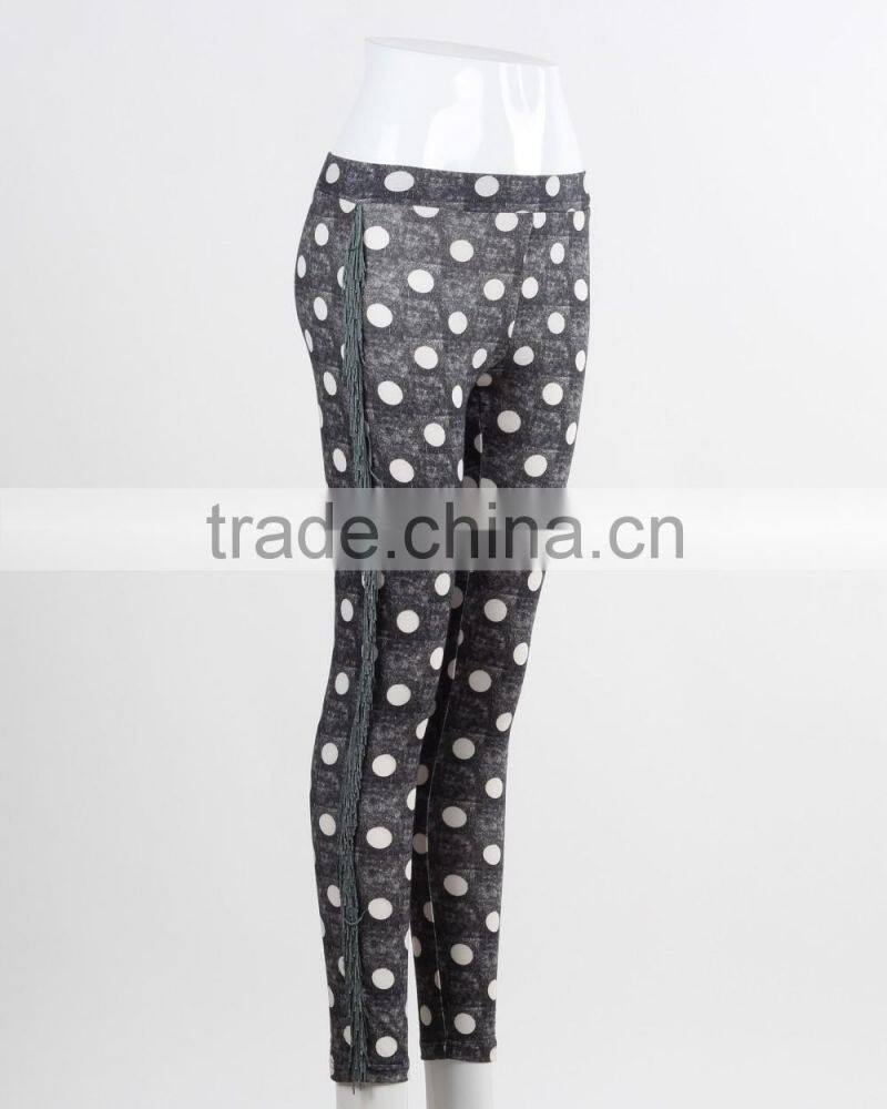 F5W31040 2016 Custom Yoga Pants Polka Dot Print Fitness Leggings