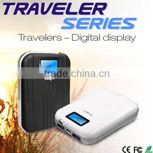 2016 best selling LED Light 10000mAh Rechargeable Battery Travel Power Bank