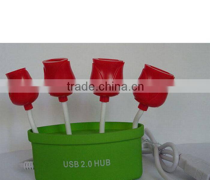 BRAND NEW flower shaped 4 Port USB Hub for PC Home Office